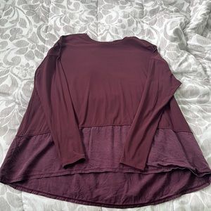 Burgundy lululemon long sleeve